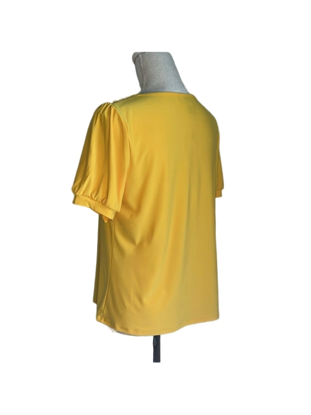 DIANA BELLE YELLOW PETITE TOP - Picture 3 of 7